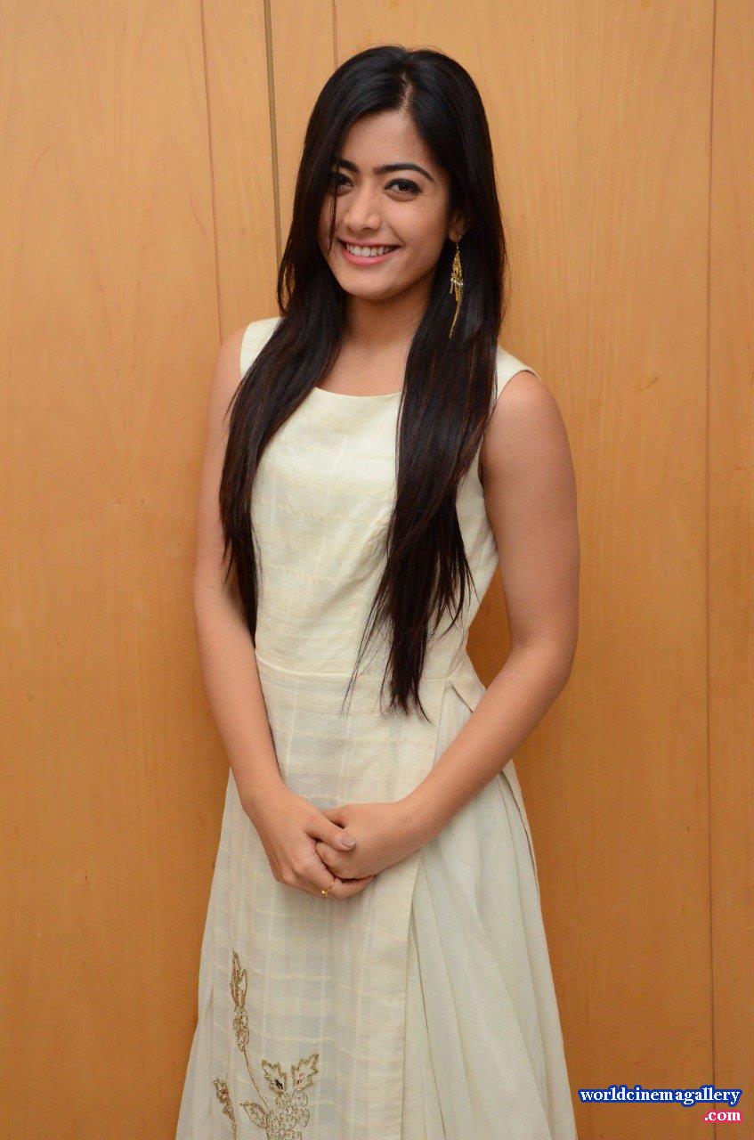 Rashmika Mandanna Stills at Chalo movie Pre Release Event