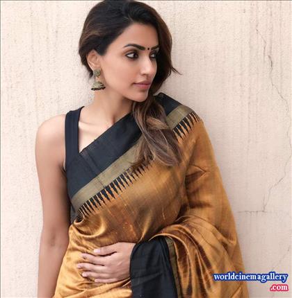 Akshara Gowda Latest Stills in Yellow Saree