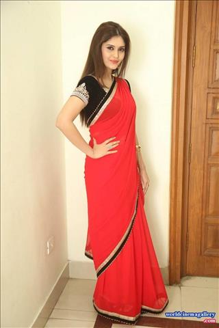 Surabhi Hot In Red Saree