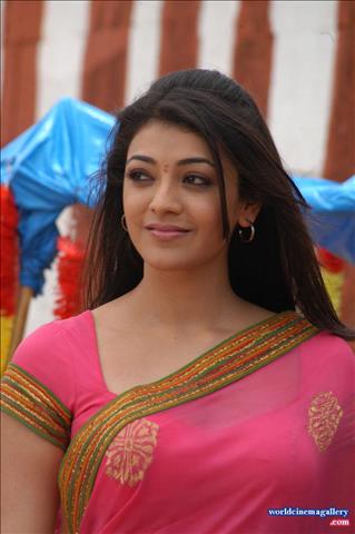 Kajal Agarwal Hot Rose Saree Stills in Mr Perfect movie