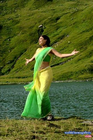 Kajal Agarwal Stills in Green Saree at Thuppakki movie