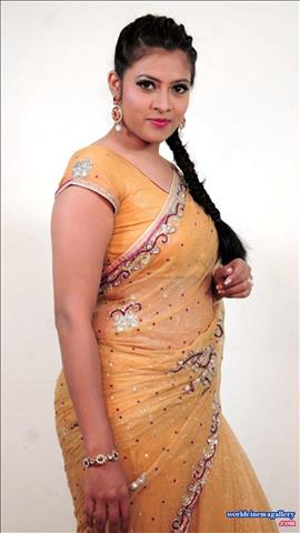 Maulika Actress in Sexy Saree Stills
