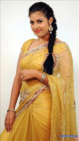Maulika Actress in Sexy Saree Stills