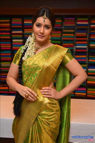 Rashi Khanna Saree Stills in Kanchipuram