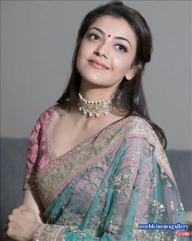 Kajal Aggarwal Traditional Saree Stills