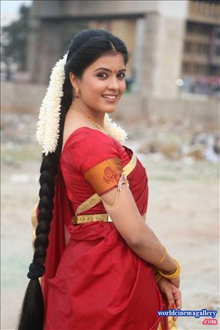 Amritha Red Saree Stills