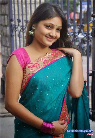 Telugu Serial Actress Priyanka Stills in Saree