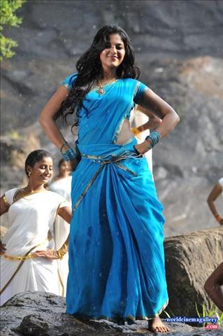Anjali in Blue Saree
