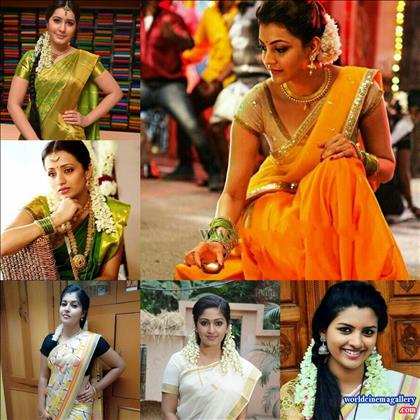 Actress Homely Look in Saree