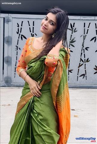 Dharsha Guptha in Saree Stills
