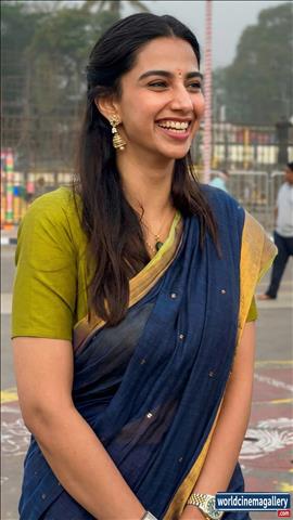 Meenakshi Chaudhary at Tirumala Tirupati temple